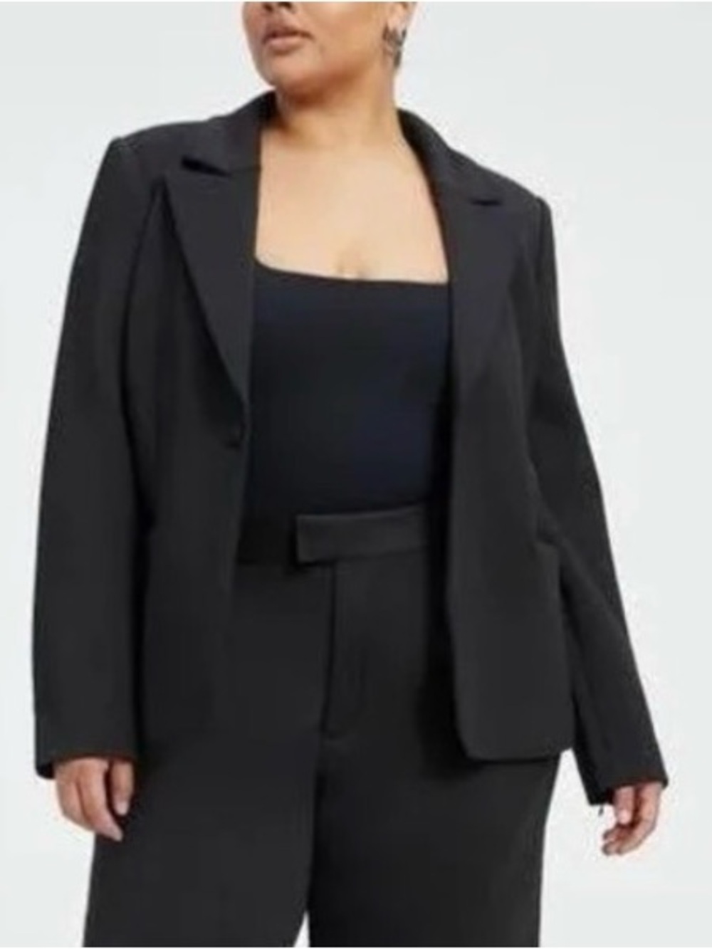 Good American Black Scuba Blazer - Size 6 3XL 22/24 plus size career capsule